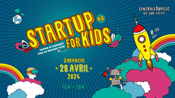 Bannière de communication de l'événement Startup for kids 2024